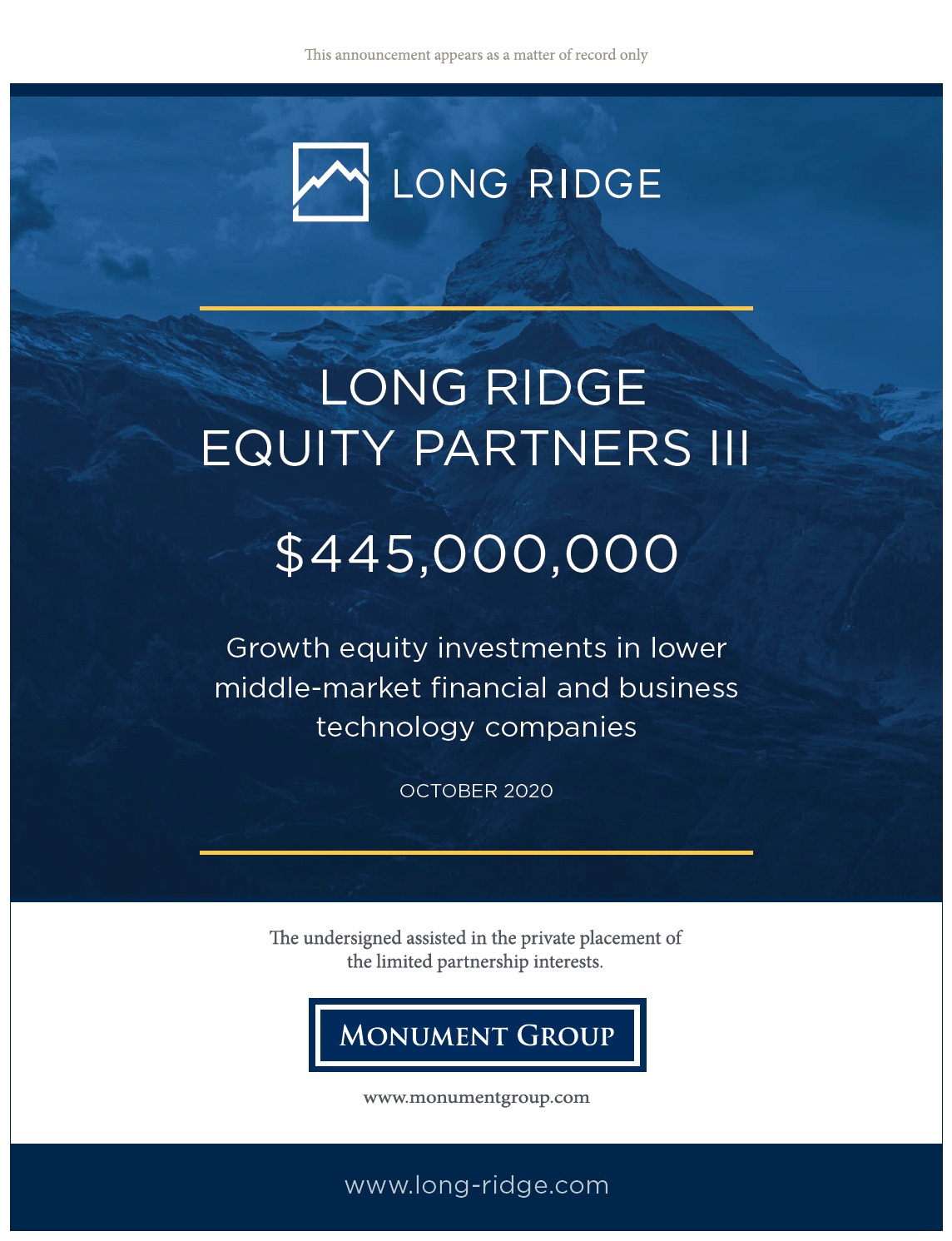 Long Ridge Equity Partners III