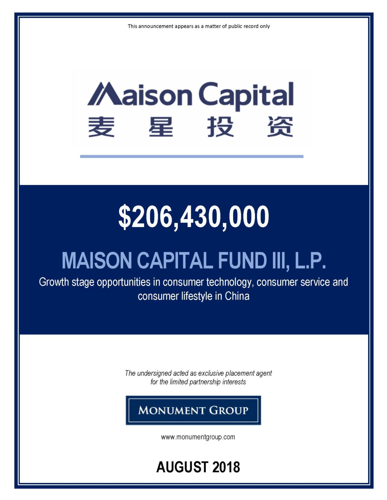 Maison Capital Fund III