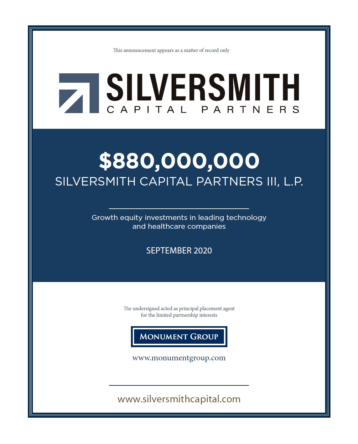 Silversmith Capital Partners Fund III