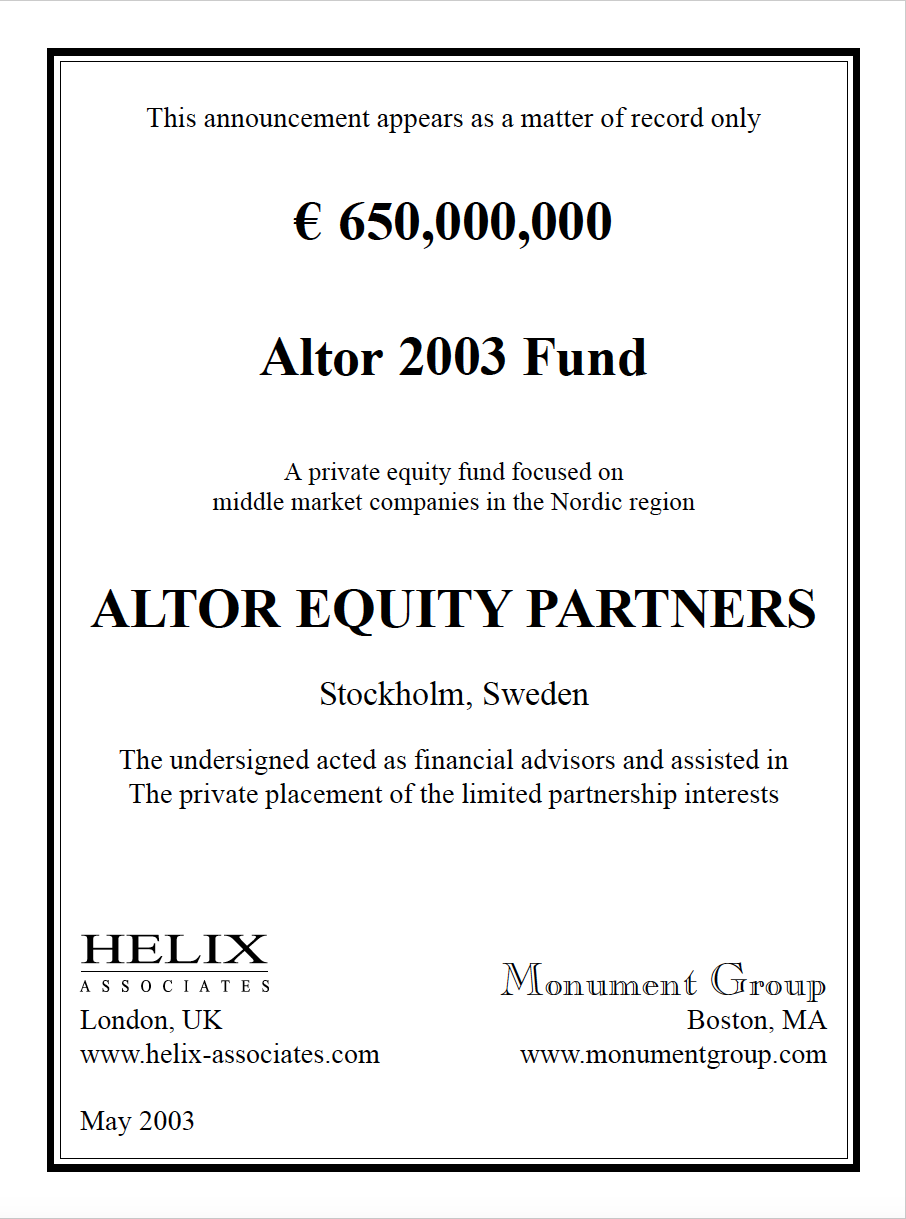 Altor 2003 Fund