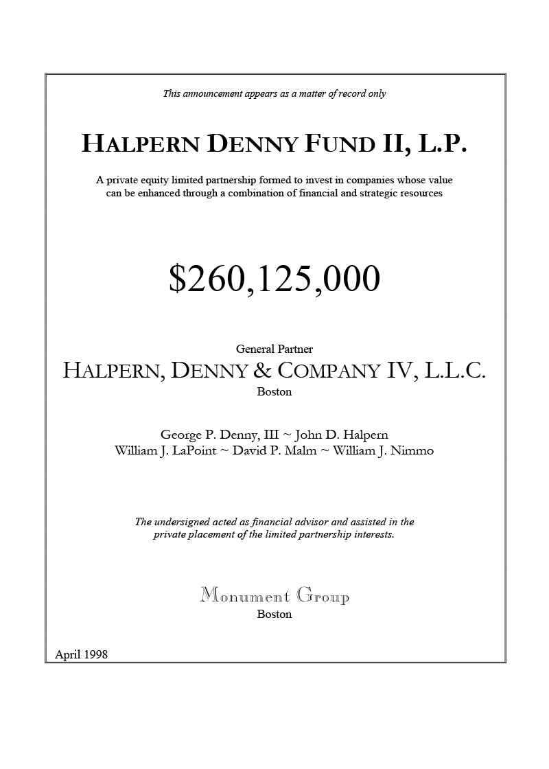 Halpern Denny Fund II