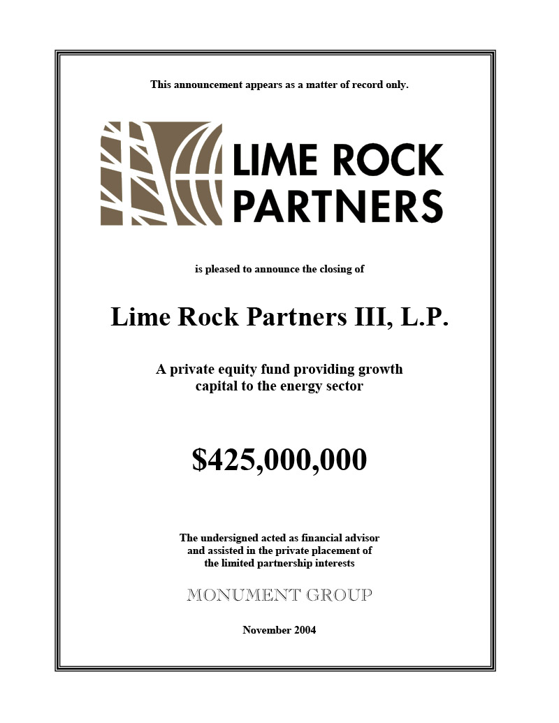Lime Rock Partners III
