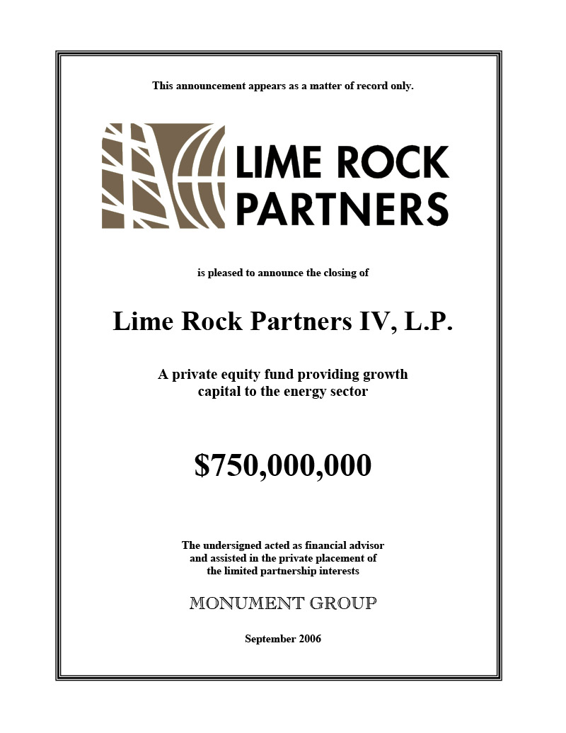 Lime Rock Partners IV