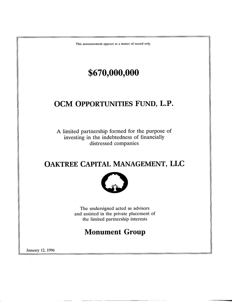 OCM Special Opportunities Fund