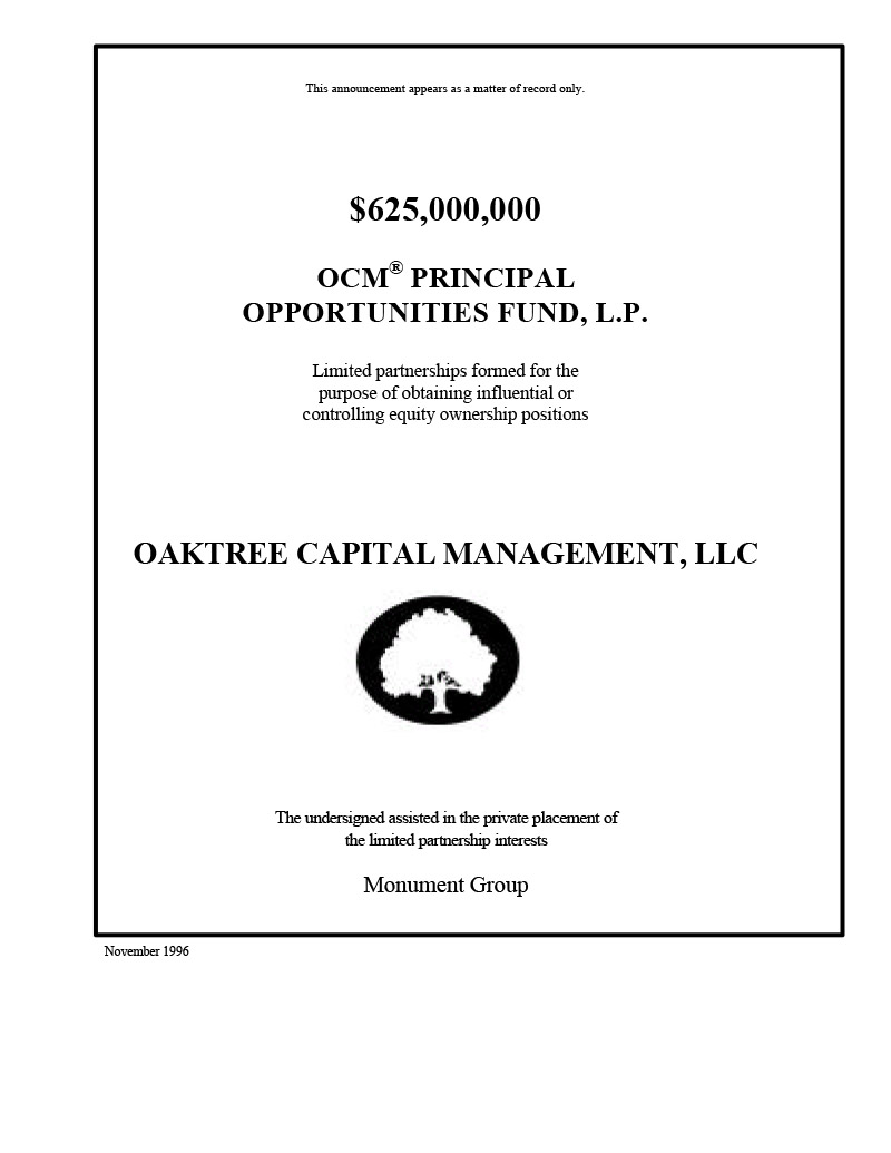 OCM Principal Opportunities Fund