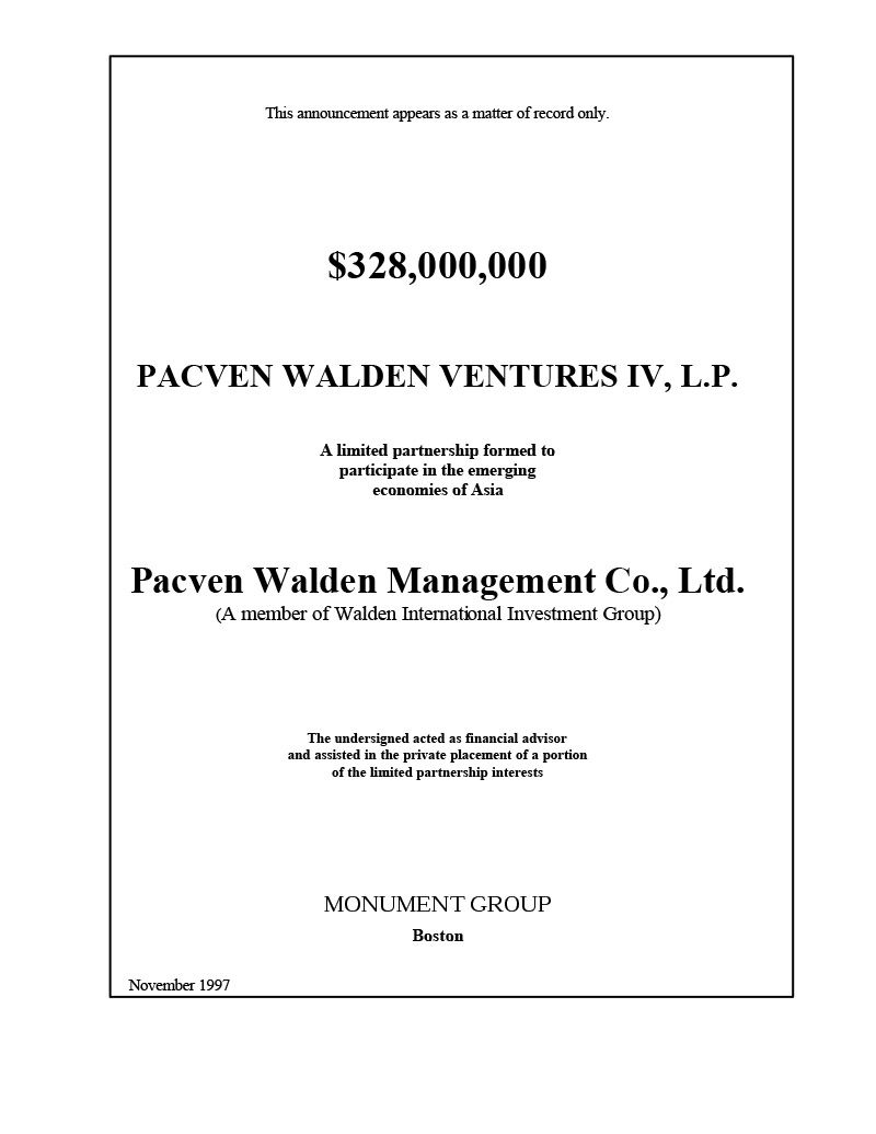PacVen Walden Ventures IV