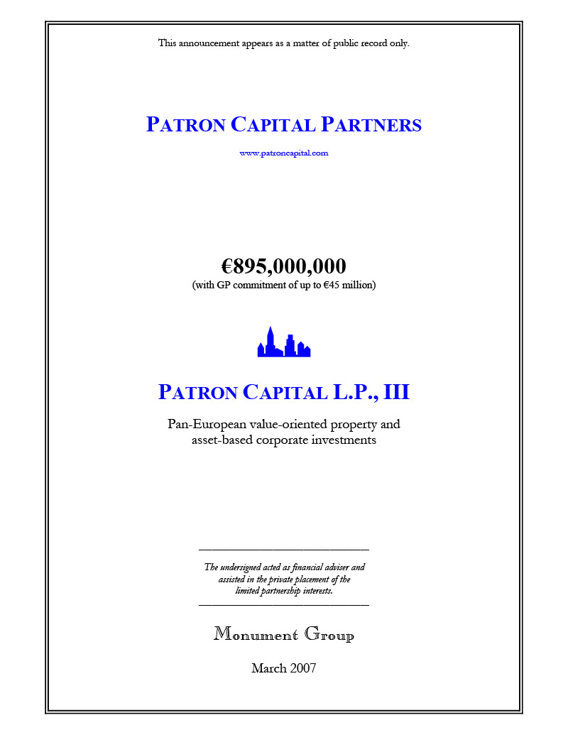 Patron Capital III