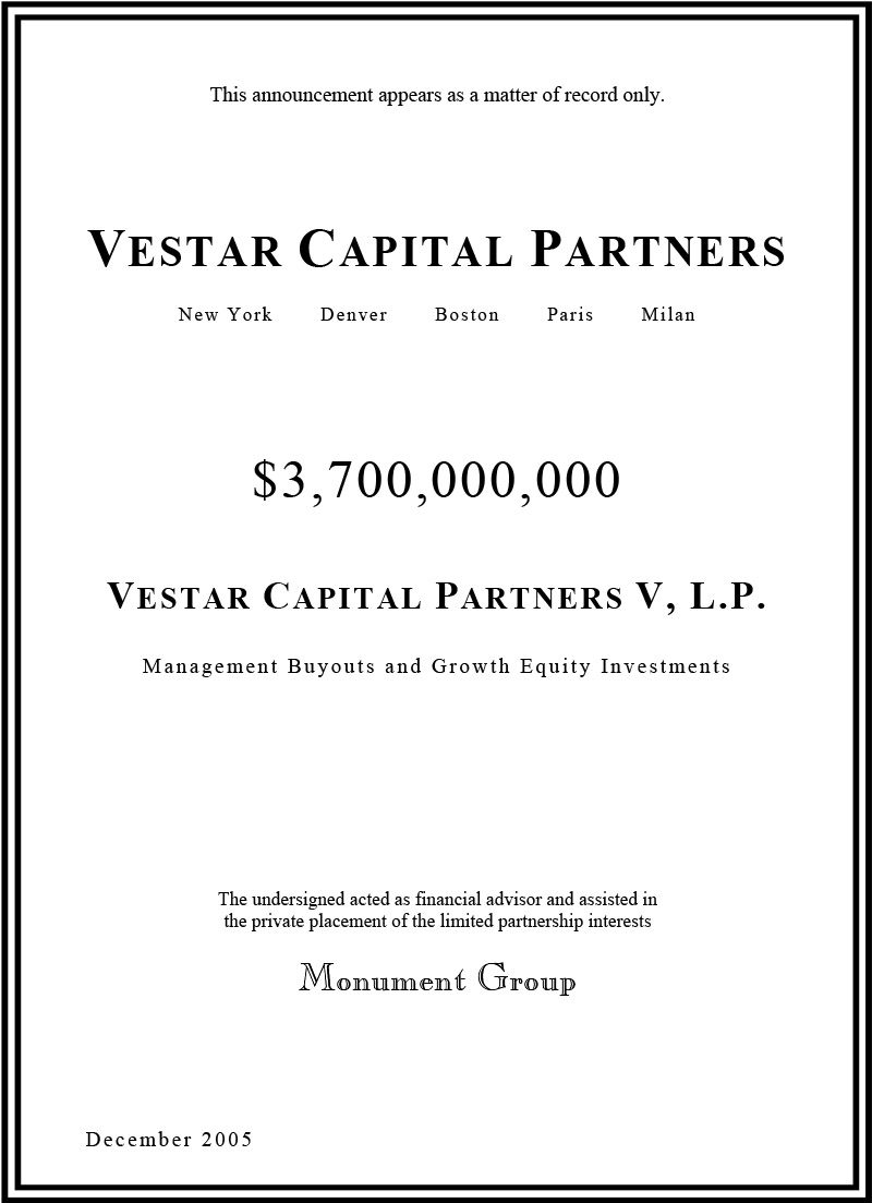 Vestar Capital Partners V